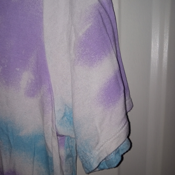 Miss Chevous Tie Dye Women's Shorr Sleeved Shirt Tie Dye Size L - Picture 3 of 6